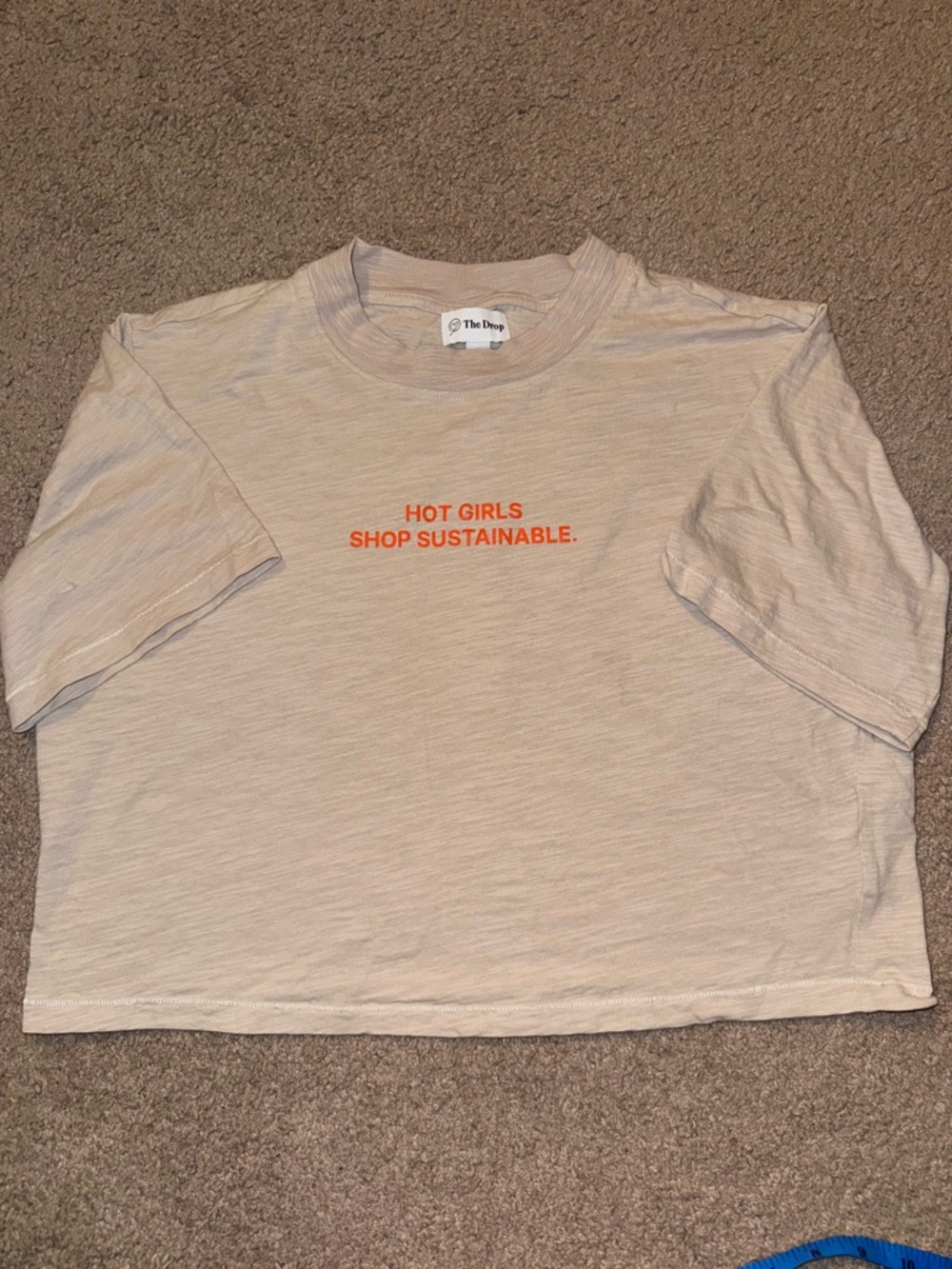 The Drop Tan Graphic Crop Tee Hot Girls Shop Sustainable S